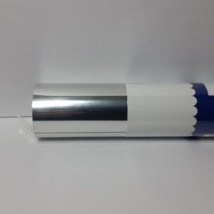 4 Iron on Vinyl Silver Metallic